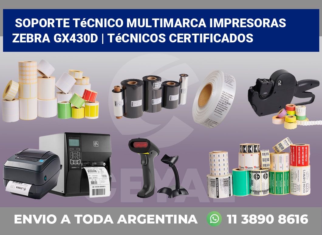Soporte técnico multimarca impresoras Zebra GX430d | Técnicos certificados
