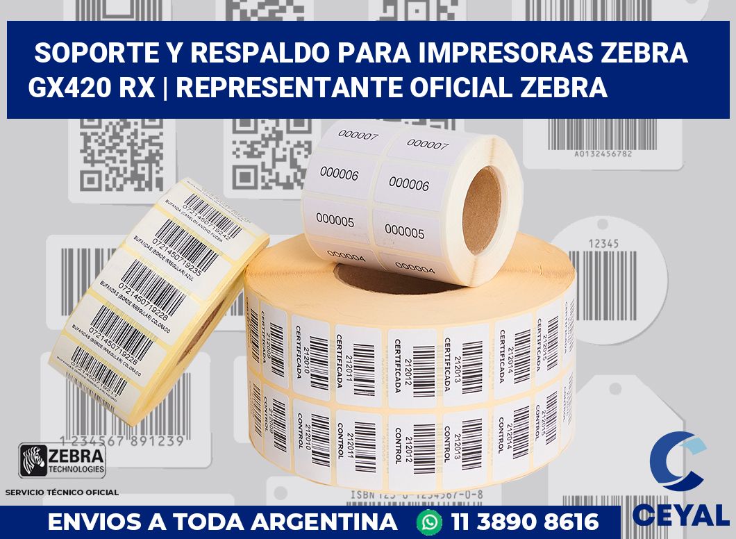Soporte y respaldo para impresoras Zebra GX420 RX | Representante oficial Zebra