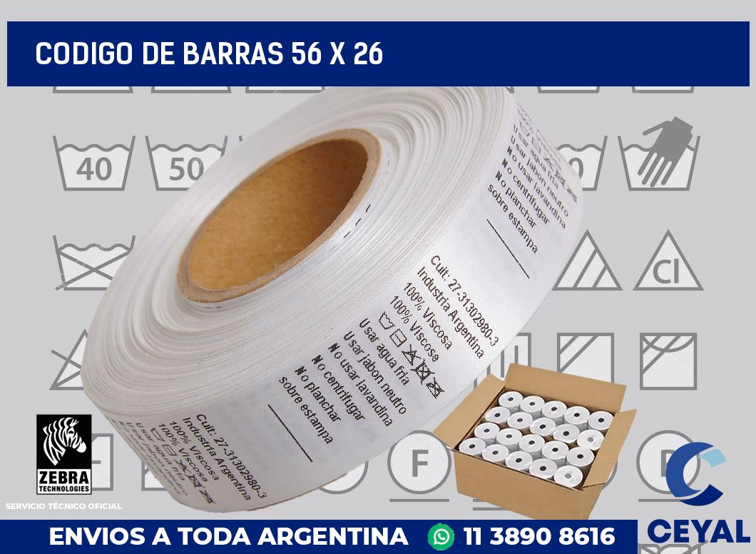codigo de barras 56 x 26
