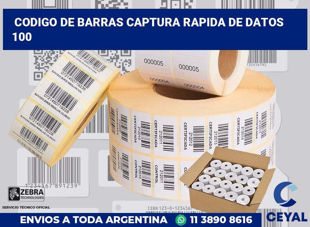 codigo de barras captura rapida de datos  100