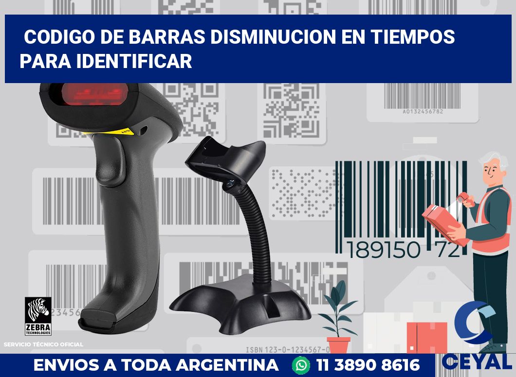 codigo de barras disminucion en tiempos  para identificar