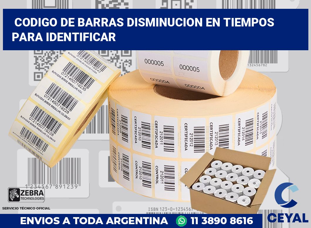 codigo de barras disminucion en tiempos  para identificar