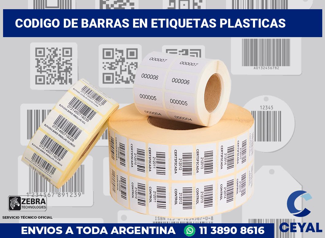 codigo de barras en etiquetas plasticas