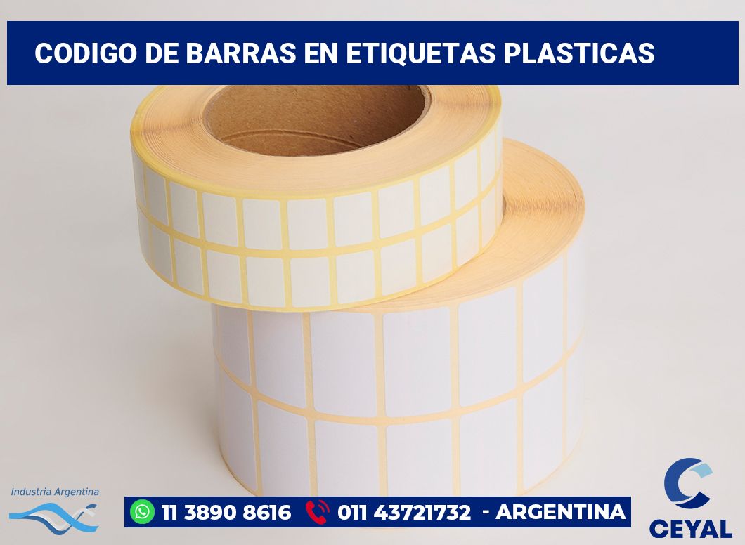 codigo de barras en etiquetas plasticas