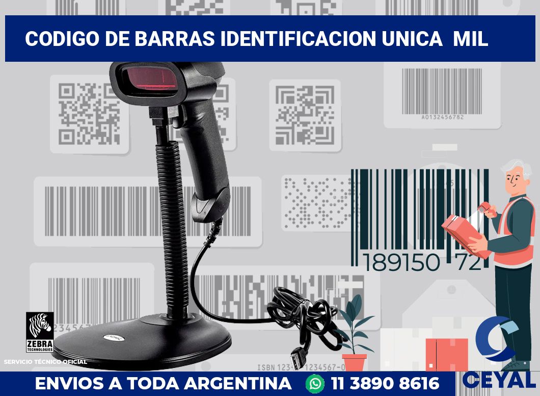 codigo de barras identificacion unica  mil