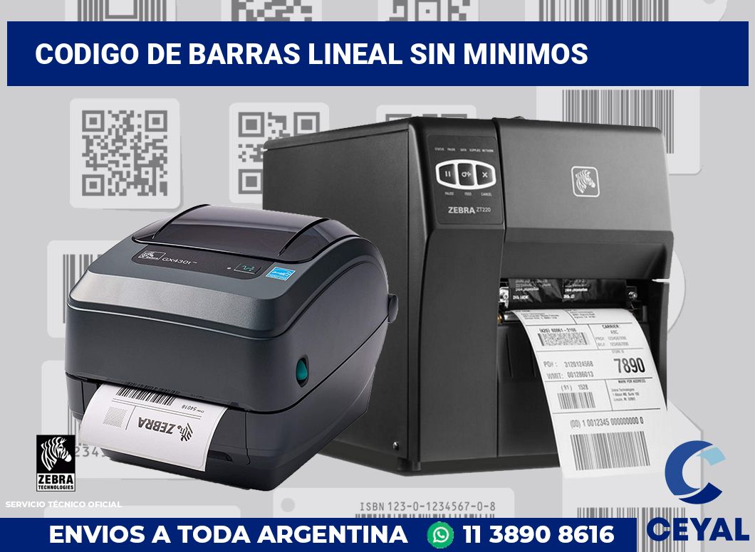 codigo de barras lineal sin minimos