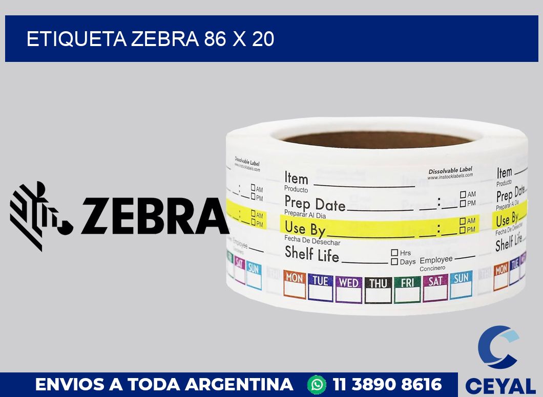 etiqueta zebra 86 x 20