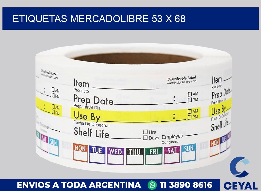 etiquetas mercadolibre 53 x 68