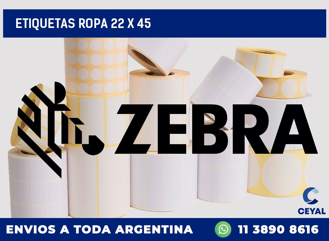 etiquetas ropa 22 x 45
