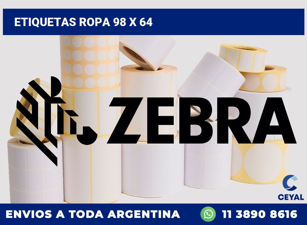 etiquetas ropa 98 x 64