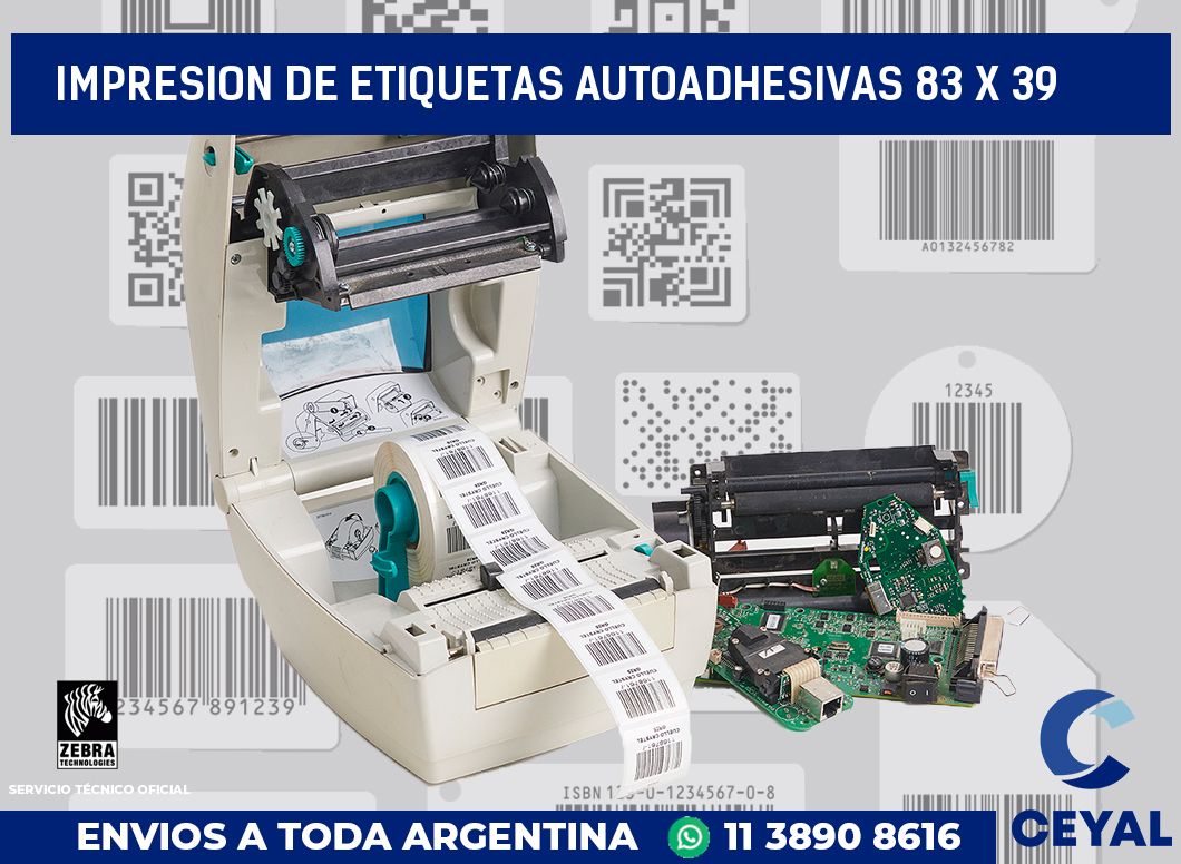impresion de etiquetas autoadhesivas 83 x 39