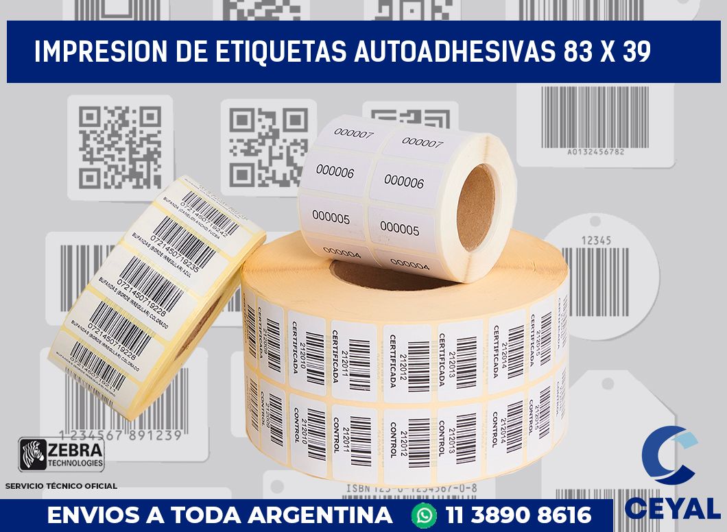 impresion de etiquetas autoadhesivas 83 x 39