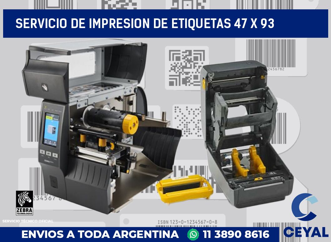 servicio de impresion de etiquetas 47 x 93
