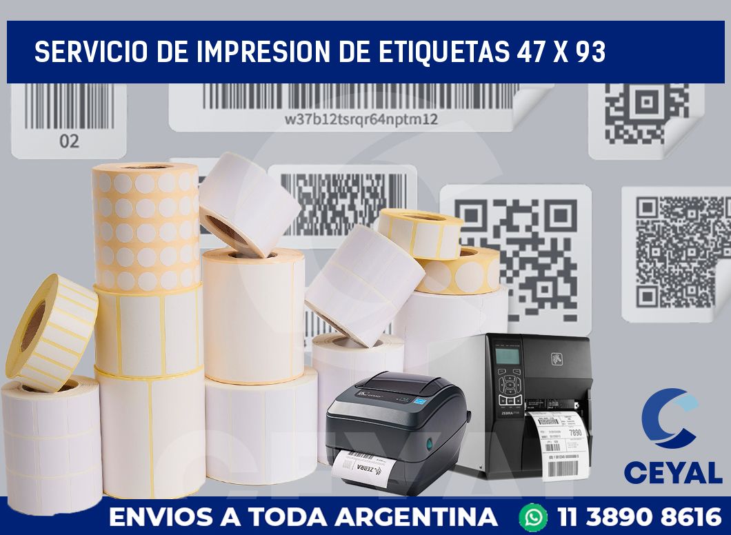 servicio de impresion de etiquetas 47 x 93