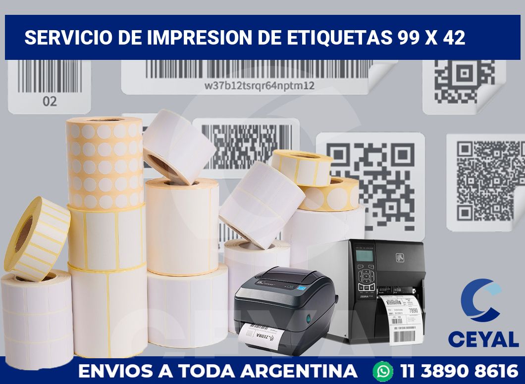 servicio de impresion de etiquetas 99 x 42