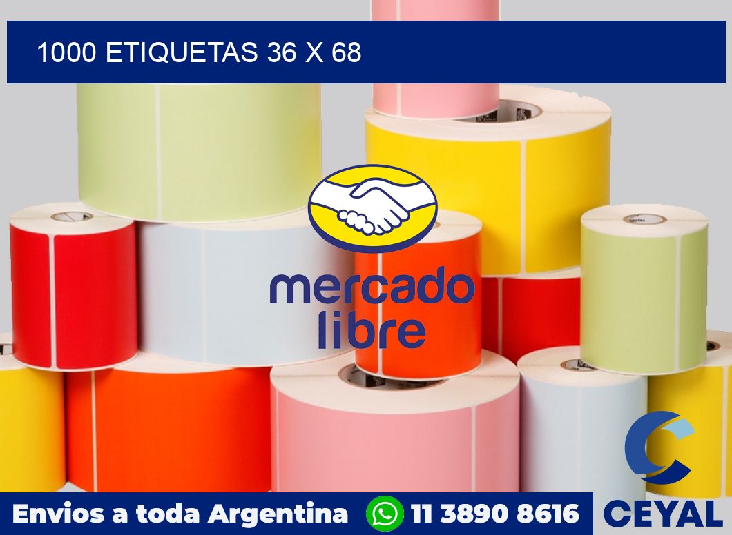 1000 etiquetas 36 x 68