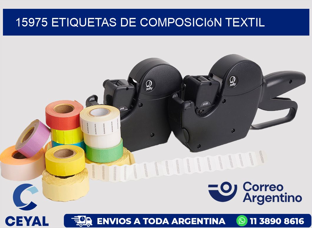 15975 Etiquetas de composición textil