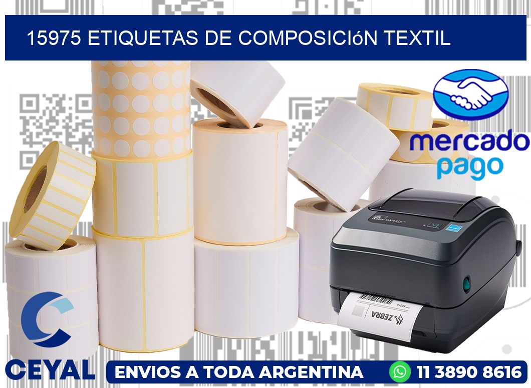 15975 Etiquetas de composición textil