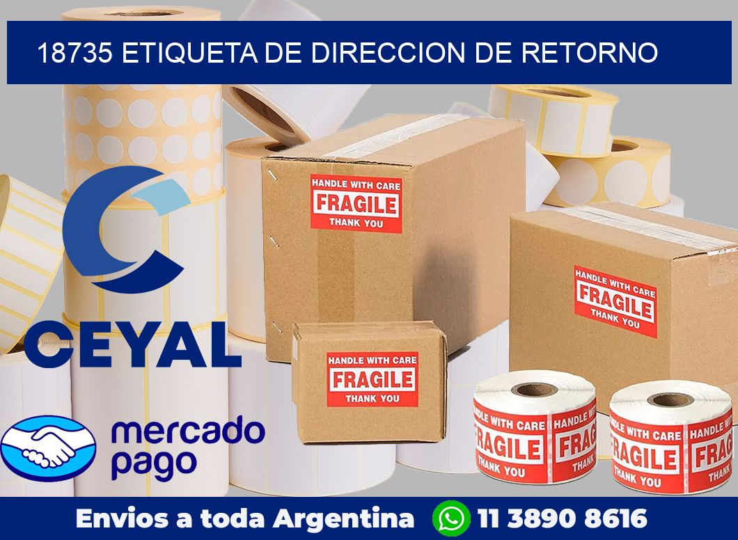 18735 Etiqueta de direccion de retorno