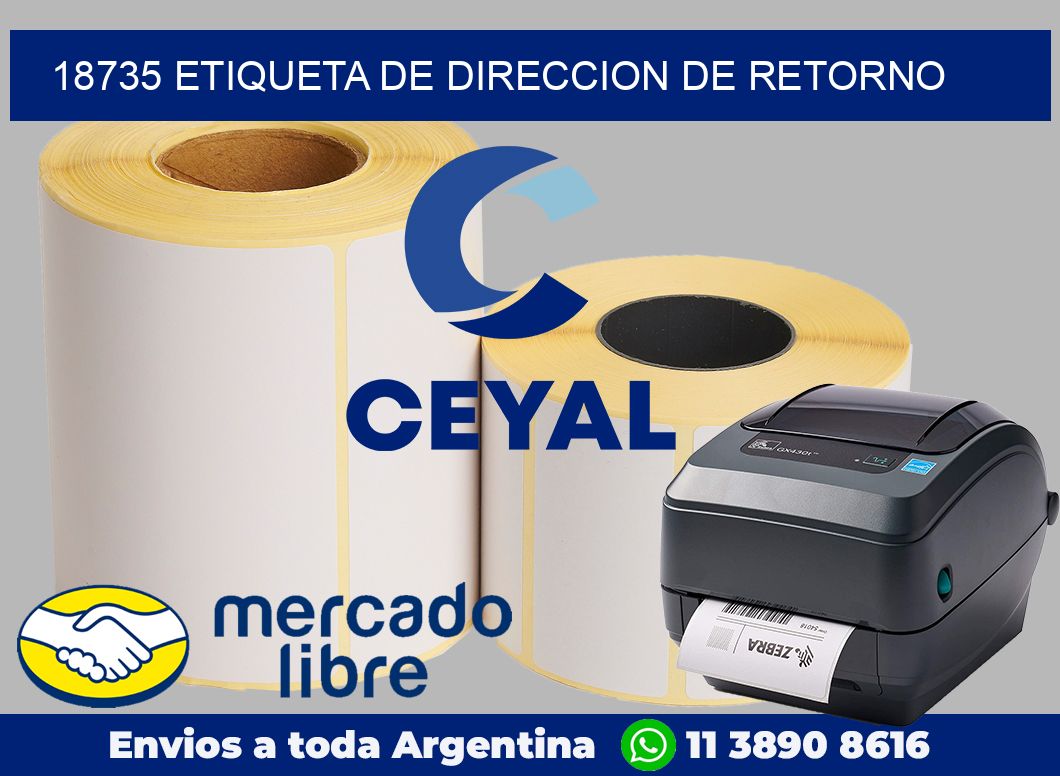 18735 Etiqueta de direccion de retorno