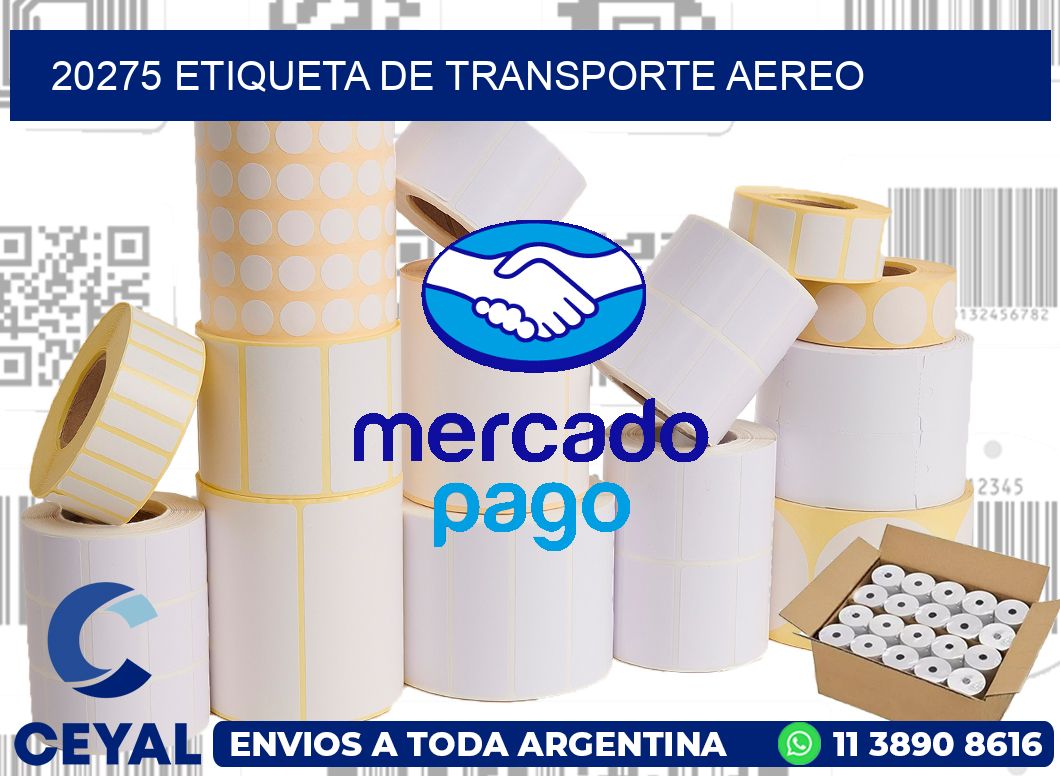 20275 Etiqueta de transporte aereo