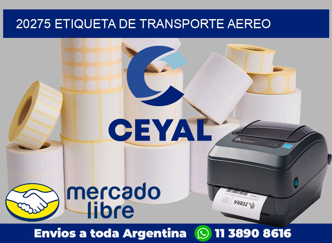 20275 Etiqueta de transporte aereo