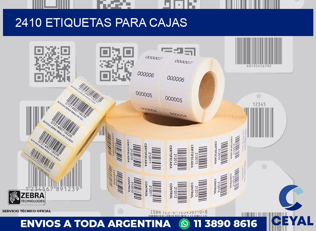 2410 Etiquetas para cajas