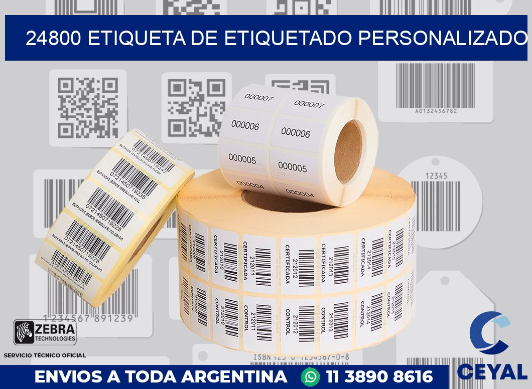 24800 Etiqueta de etiquetado personalizado