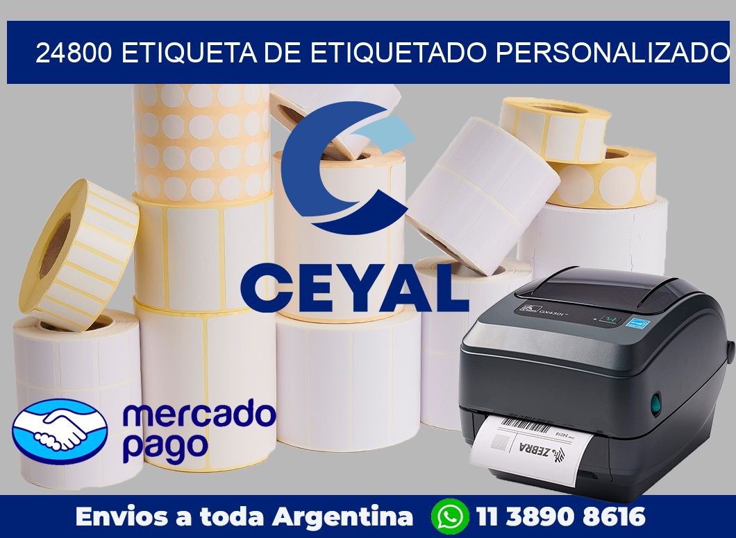 24800 Etiqueta de etiquetado personalizado