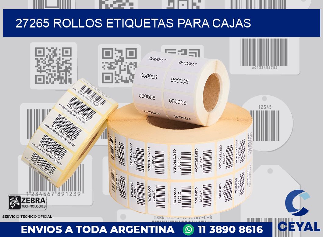 27265 Rollos etiquetas para cajas