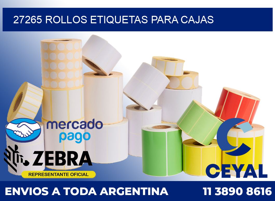 27265 Rollos etiquetas para cajas