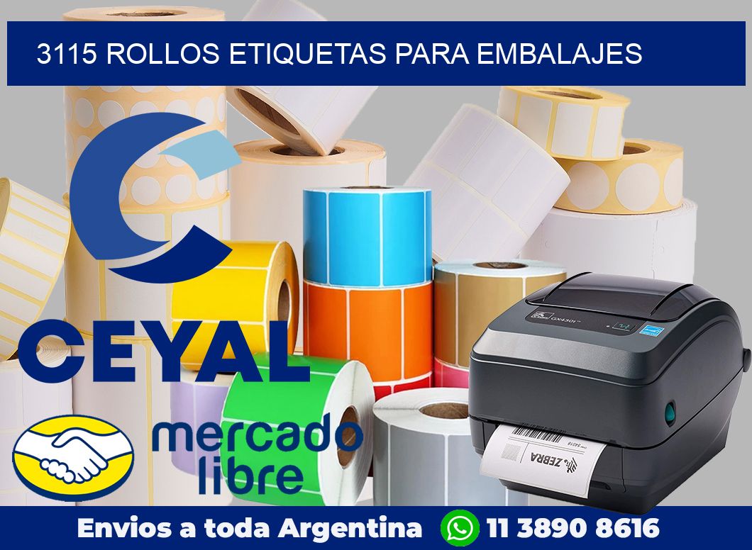 3115 Rollos etiquetas para embalajes