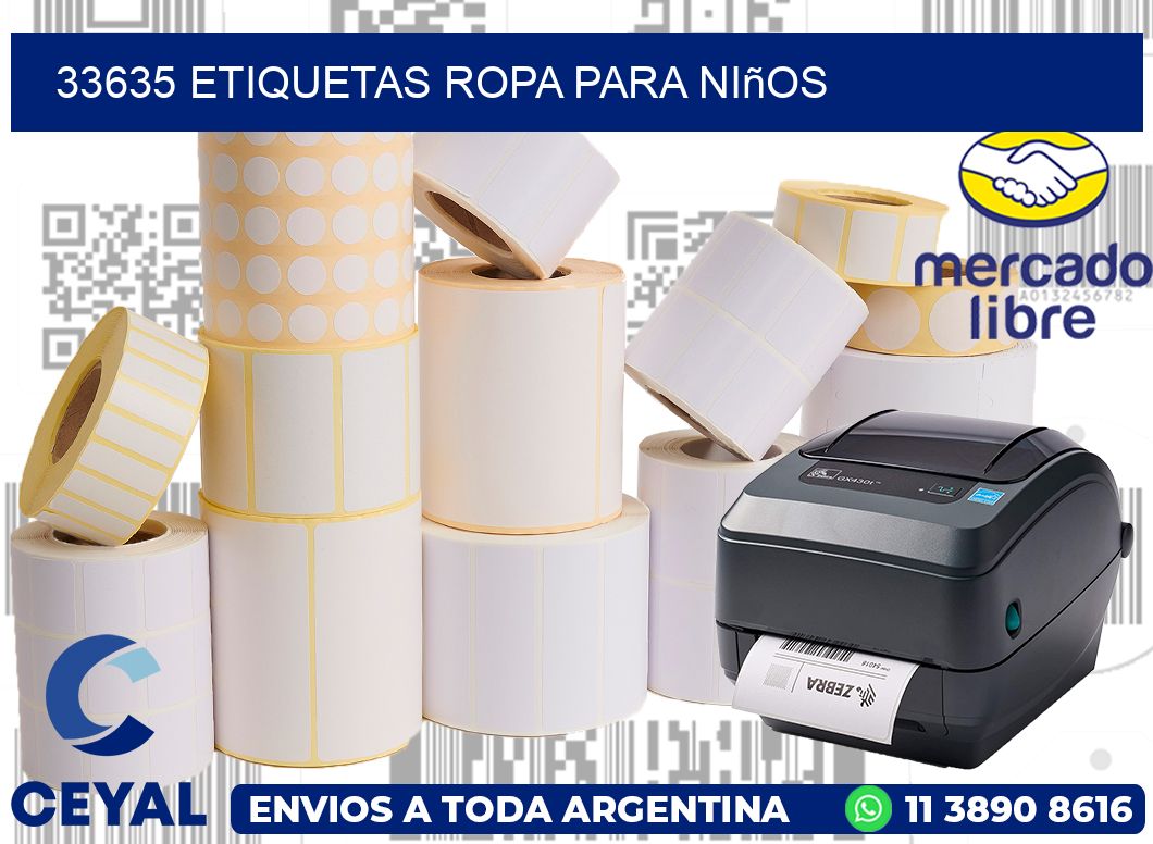 33635 Etiquetas ropa para niños