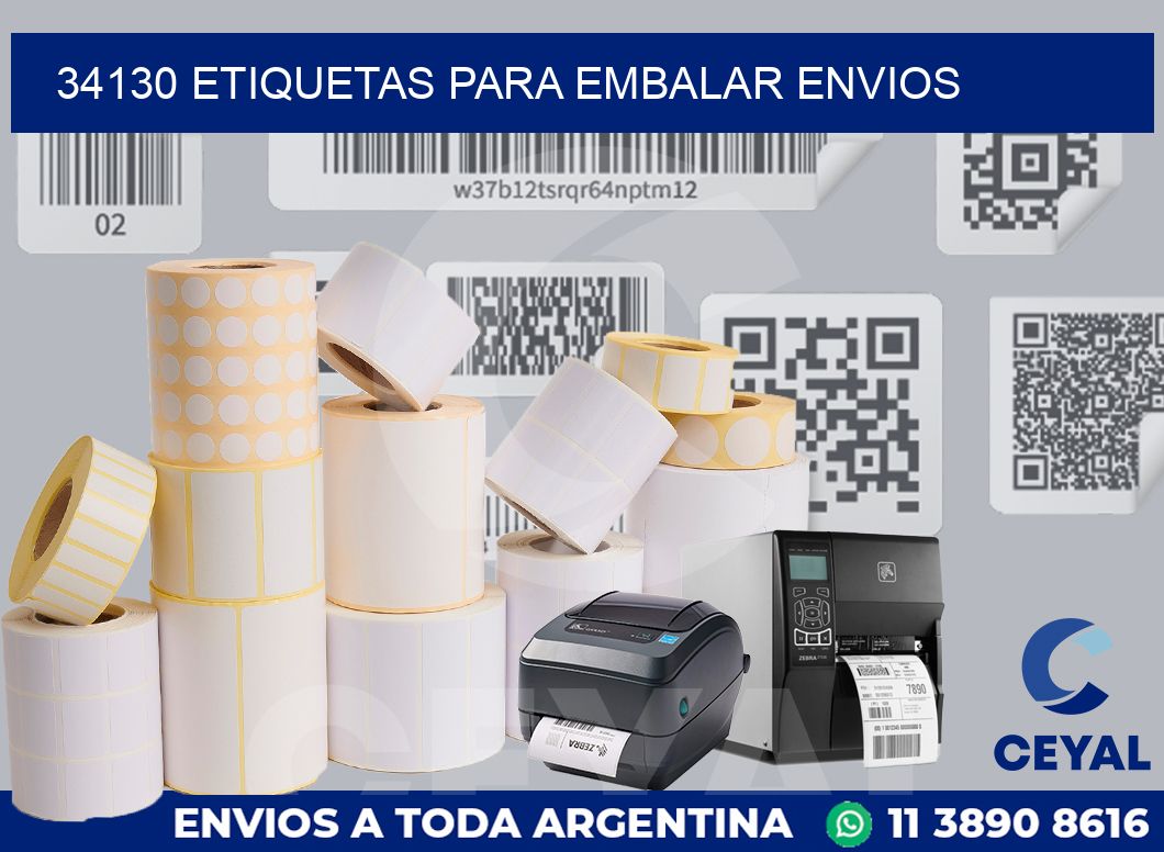 34130 Etiquetas para embalar envios