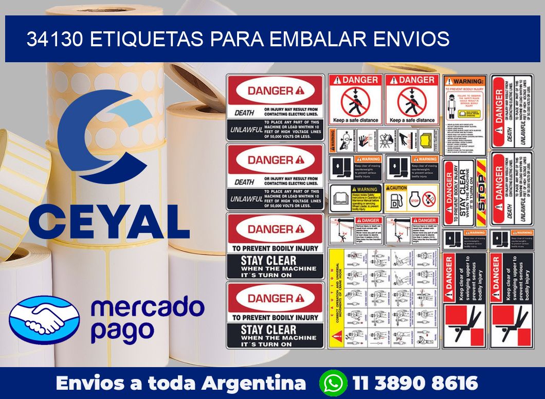 34130 Etiquetas para embalar envios
