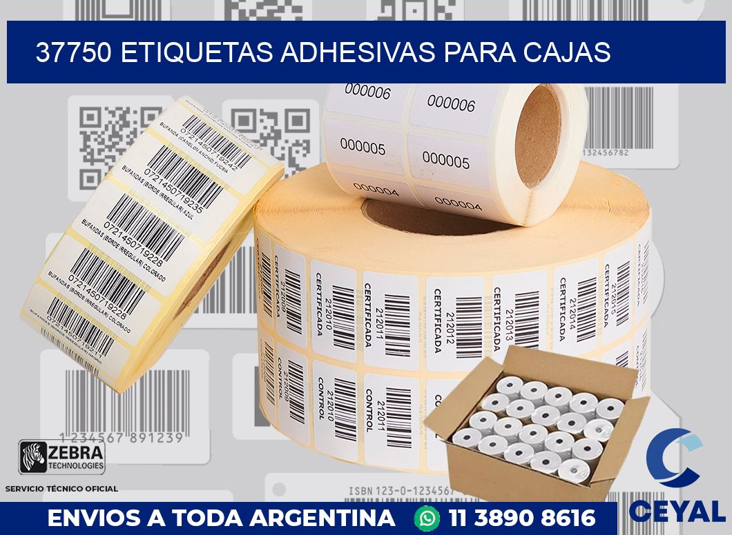 37750 Etiquetas adhesivas para cajas