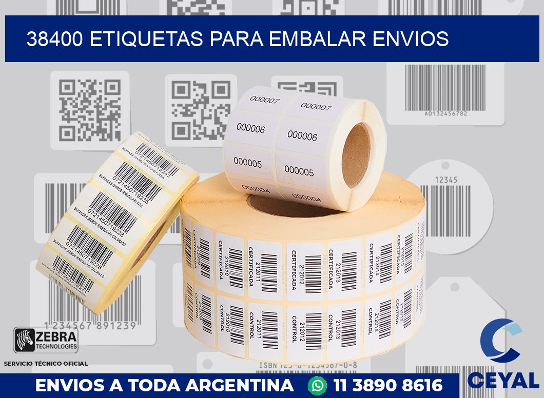 38400 Etiquetas para embalar envios