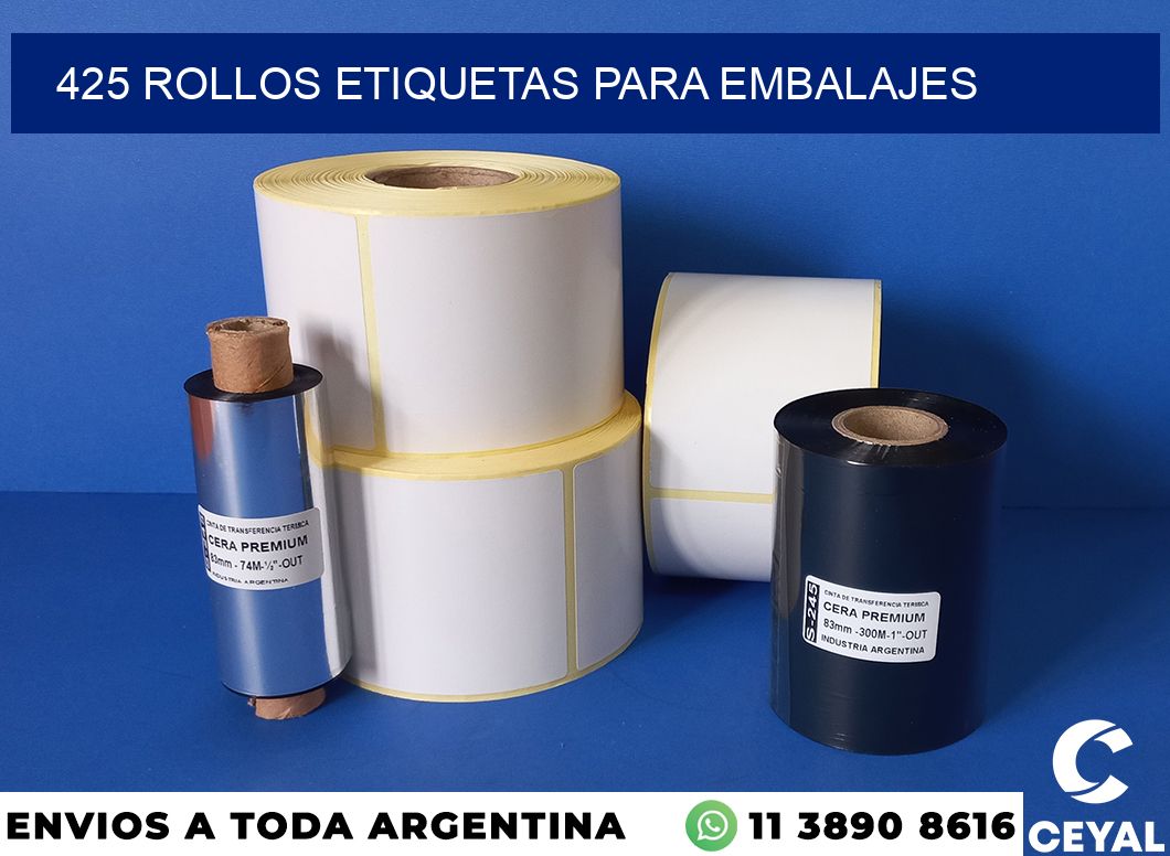425 rollos etiquetas para embalajes
