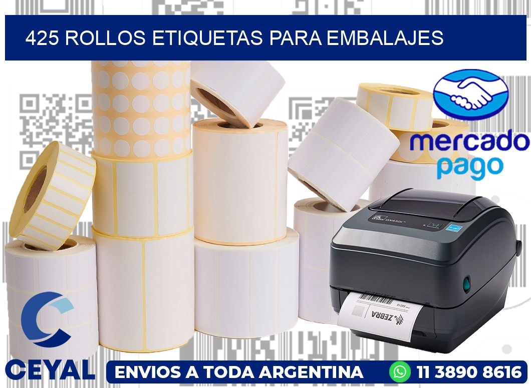 425 rollos etiquetas para embalajes