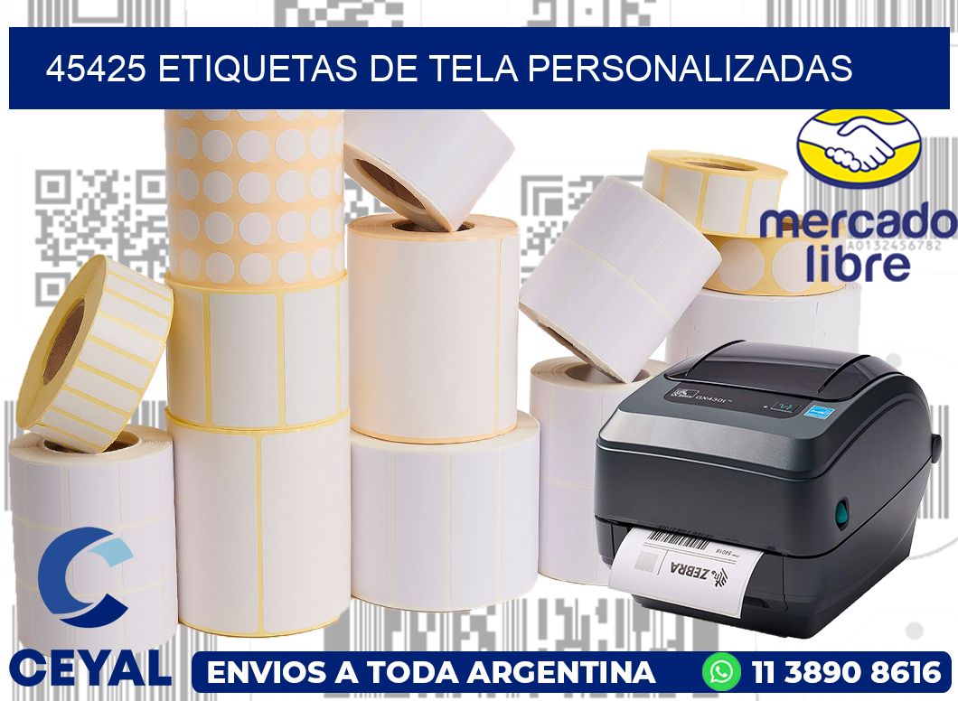 45425 Etiquetas de tela personalizadas