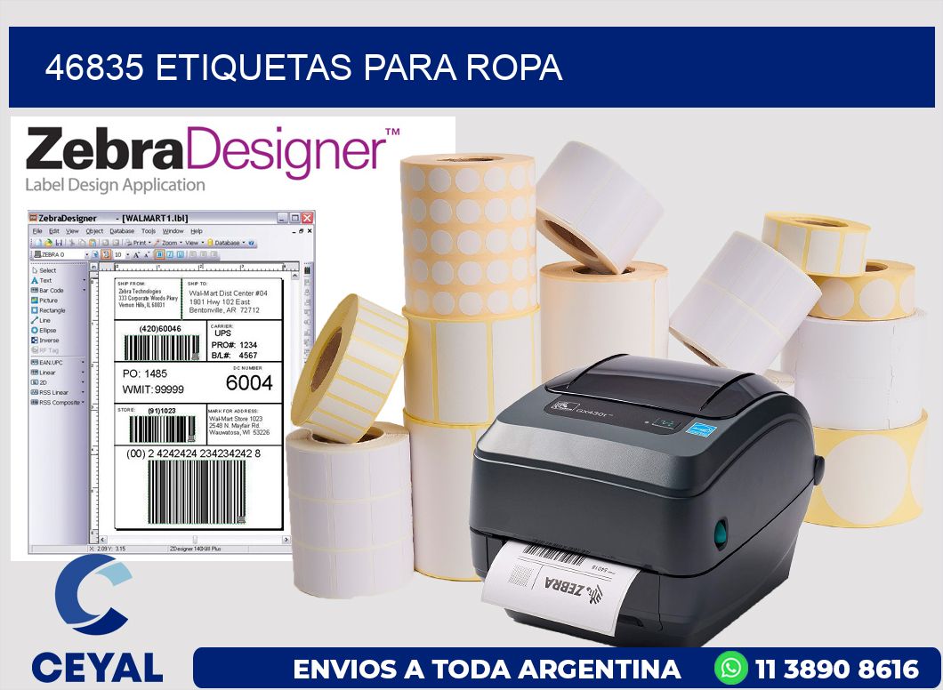 46835 Etiquetas para ropa