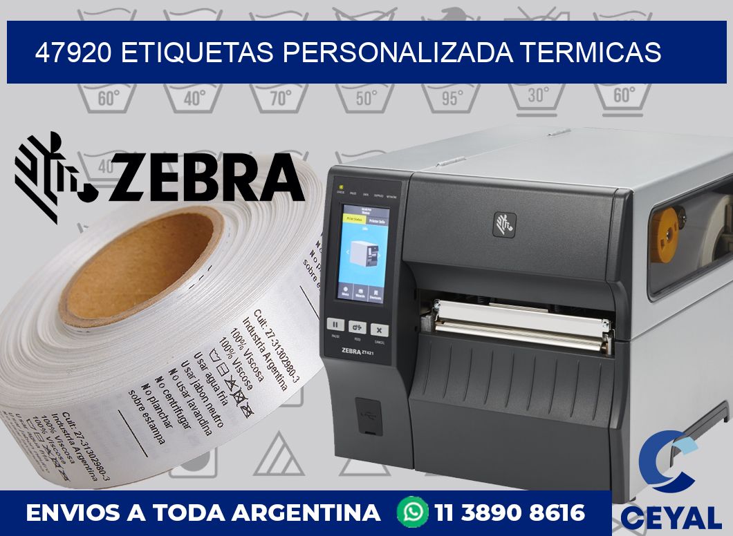 47920 etiquetas personalizada termicas