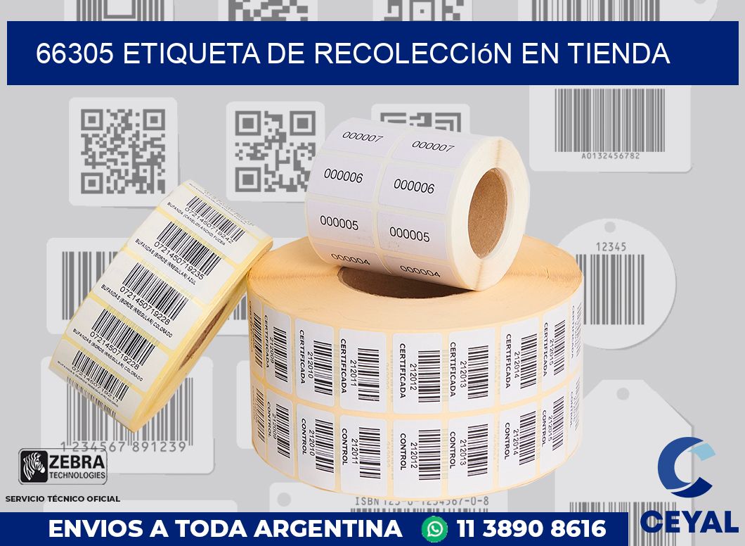 66305 Etiqueta de recolección en tienda