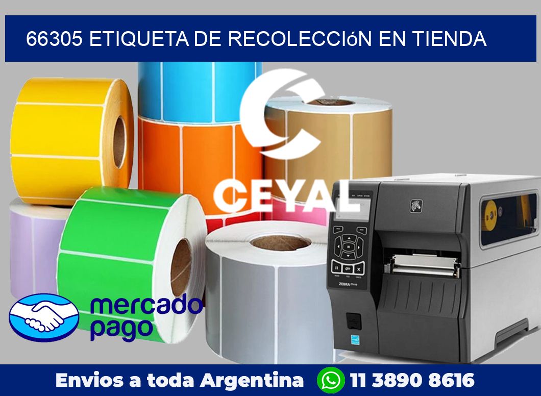 66305 Etiqueta de recolección en tienda
