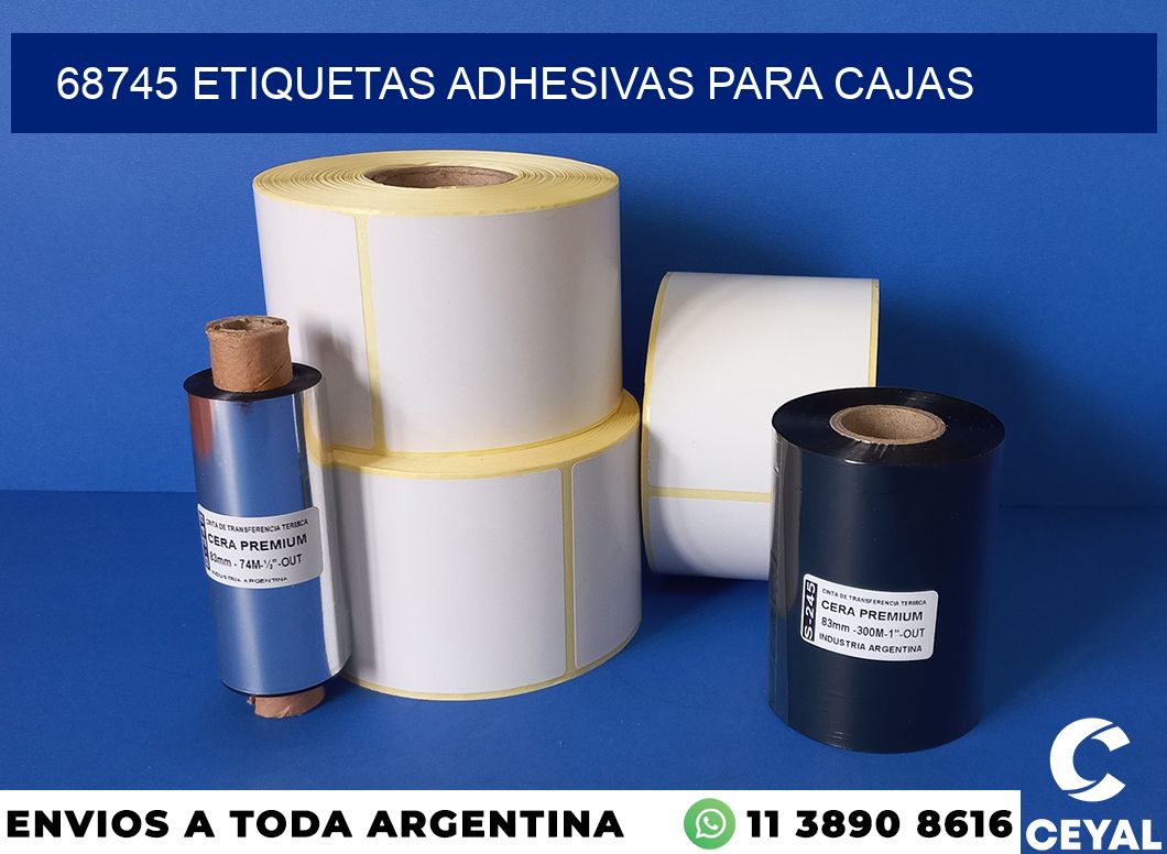 68745 etiquetas adhesivas para cajas