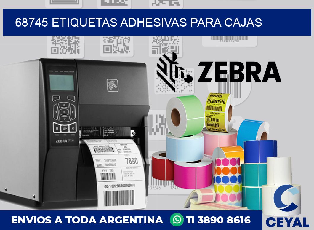 68745 etiquetas adhesivas para cajas