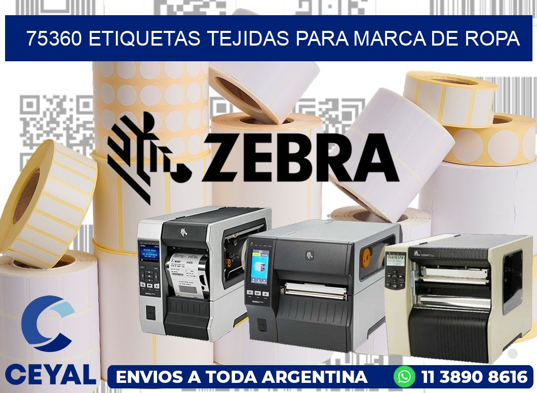 75360 Etiquetas Tejidas para Marca de Ropa