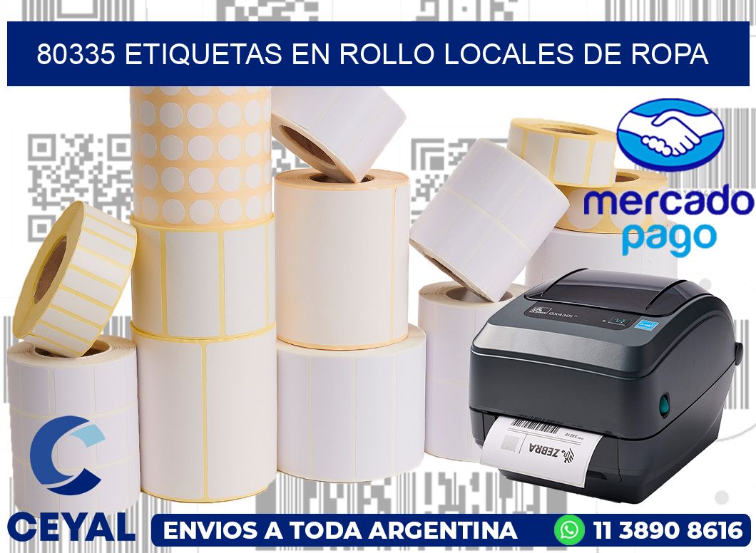 80335 Etiquetas en rollo locales de ropa