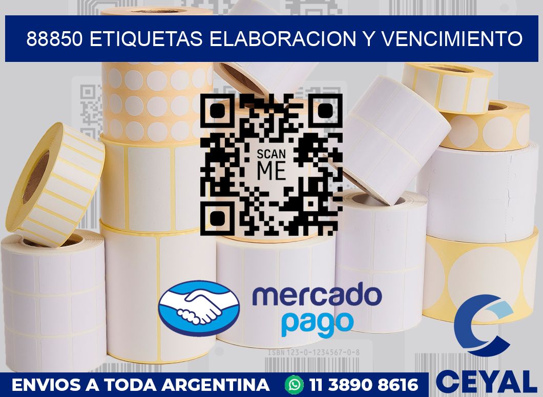 88850 Etiquetas elaboracion y vencimiento