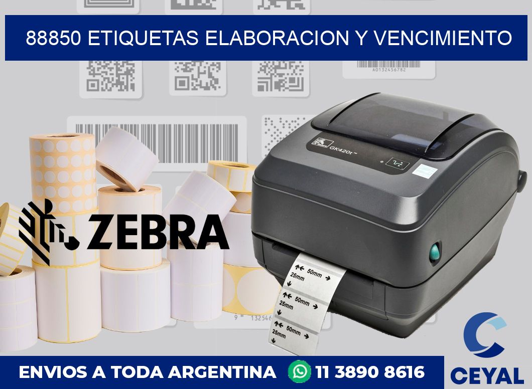 88850 Etiquetas elaboracion y vencimiento